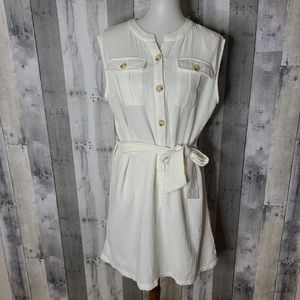 Sabo Skirt Medium Tie Waist Shirt Dress